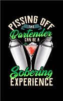 Pissing Off The Bartender Can Be a Sobering Experience: Pissing Off The Bartender Is Sobering 2020 Pocket Sized Weekly Planner & Gratitude Journal (53 Pages, 5" x 8") - Blank Sections For Notes & To Do Li