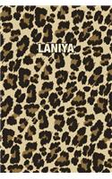Laniya: Personalized Notebook - Leopard Print (Animal Pattern). Blank College Ruled (Lined) Journal for Notes, Journaling, Diary Writing. Wildlife Theme Des