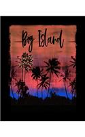 Big Island: Hawaiian Christmas Notebook With Lined Wide Ruled Paper For Taking Notes. Stylish Tropical Travel Journal Diary 5 x 8 Inch Soft Cover. For Home, Wor