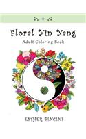 Floral Yin Yang Adult Coloring Book