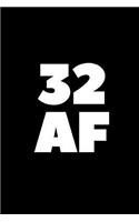 32 AF: A Wide Ruled Notebook, Journal