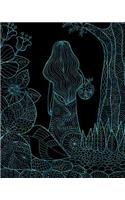 Bullet Journal Notebook Girl in the Woods 4: 172 Numbered Pages with 160 Dot Grid Pages, 6 Index Pages and 2 Key Pages in Large 8 X 10 Size for Journaling, Writing, Planning or Doodling.