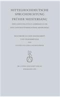 Mittelhochdeutsche Spruchdichtung - Fruher Meistersang
