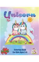 Unicorn coloring book for kids ages 3-8