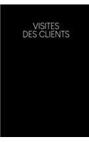 Visites des clients: Carnet à compléter pour l'enregistrement des conversations avec les (nouveaux) clients - Motif: Noir