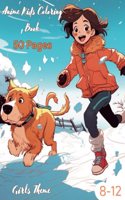 Anime Kids Coloring Book: Beautiful Inspiring and Touching Daily Scenes of Cute Kids to Color for Kids Ages 8-12 (High Quality): Girls Theme - 50 Pages