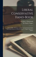 Liberal Conservative Hand-book [microform]