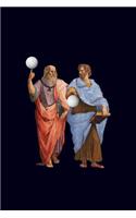 Aristotle and Plato with Volleyballs