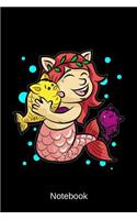 Notebook: Happy Mermaid Notepad