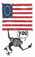 Betsy Ross Flag Monkey