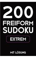 200 Freiform Sudoku Extrem Mit Lösung