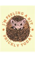 I'm Feeling a Bit Prickly Today: Hedgehog Notebook, Blank Paperback Book to write in, Hedgehog Lover Gift, 150 pages, college ruled