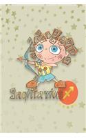 Sagittarius: Zodiac Girls Notebook Journal Horoscope Blank Lined Writer's Notebook for Kids Gift