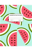 Handwriting Practice Sheets: Cute Blank Lined Paper Notebook for Writing Exercise and Cursive Worksheets - Perfect Workbook for Preschool, Kindergarten, 1st, 2nd, 3rd and 4th Gr