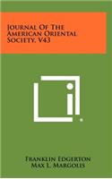 Journal of the American Oriental Society, V43