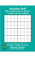 Sudoku 8x8 - 106 cuadrículas en blanco