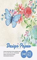 Vintage Watercolor Floral Scrapbook Paper