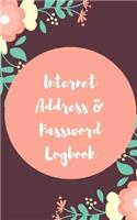 Internet Password Logbook: Keep your usernames, social info, passwords, web addresses and security question in one easy & organized