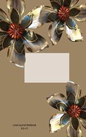 Lined Journal Notebook: Large Journal. Soft cover with Beige background and metallic flowers, 110 pages 8.5x11