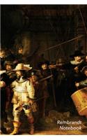 Rembrandt Notebook: The Night Watch Journal - 100-Page Beautiful Lined Art Notebook - 6 X 9 Artsy Journal Notebook (Art Masterpieces)