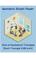 Isometric Graph Paper - Grid of Equilateral Triangles (Each Triangle 0.28 inch)