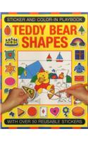 Sticker and Color-in Playbook: Teddy Bear Shapes