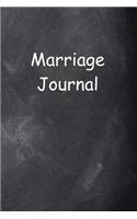 Marriage Journal Chalkboard Design: (Notebook, Diary, Blank Book)