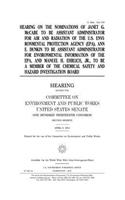 Hearing on the nominations of Janet G. McCabe to be Assistant Administrator for Air and Radiation of the U.S. Environmental Protection Agency (EPA), Ann E. Dunkin to be Assistant Administrator for Environmental Information of the EPA, and Manuel H.