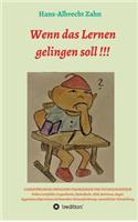 Wenn das Lernen gelingen soll !!!: LERNSTÖRUNGEN ZWISCHEN VERDRÄNGEN UND PATHOLOGISIEREN (Legasthenie, Dyskalkulie, ADS, Autismus, Angst, Aggression, Depression)