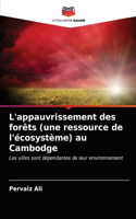 L'appauvrissement des forêts (une ressource de l'écosystème) au Cambodge