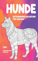 Entspannungs-Malbücher für Mädchen - Stressabbauende Tiermotive - Tiere - Hunde