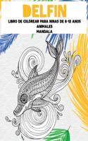 Libro de colorear para niñas de 8-12 años - Mandala - Animales - Delfín