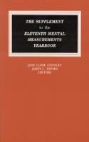 Mental Measurements Year Book