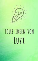 Tolle Ideen von Luzi: Unliniertes Notizbuch mit Rahmen für deinen Vornamen