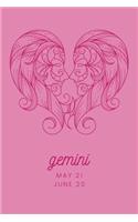Gemini - May 21 June 20: Zodiac Sign Journal, Beautiful Astrology Notebook, 200 Lined Pages (6x9)