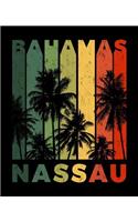 Nassau Bahamas: Notebook Lined College Ruled Paper With Stylish Vintage Sunset Matte Soft Cover (7.5 x 9.25 inches).