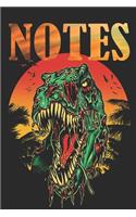 Notes: Dinosaur Notebook, Journal, Diary site 6x9