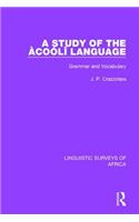 A Study of the Àcoólî Language