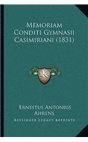 Memoriam Conditi Gymnasii Casimiriani (1831)
