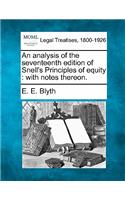 analysis of the seventeenth edition of Snell's Principles of equity