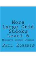 More Large Grid Sudoku Level 6: Moderate Sudoku Puzzles