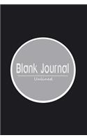 Blank Journal Unlined: 100 Page 6" x 9" Blank Notebook Journal Black / Gray