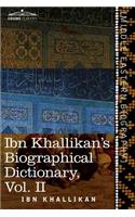 Ibn Khallikan's Biographical Dictionary, Volume II