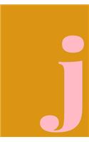 j Sketchbook: Small Blank Journal for Creative Drawing, Sketching, and Doodling Cute Personalized Initial Monogram Cover Design in Fun Colors