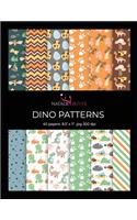 Dino Patterns: Scrapbooking, Design and Craft Paper, 40 sheets, 12 designs, size 8.5 "x 11", from Natalie Osliver(11 Craft Paper)