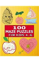 100 Maze Puzzles for Kids 4-6