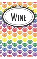 Rainbow Hearts Pride Wine Journal