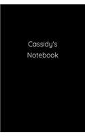 Cassidy's Notebook: Notebook / Journal / Diary - 6 x 9 inches (15,24 x 22,86 cm), 150 pages.