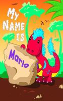 My Name is Mario: 2 Workbooks in 1! Personalized Primary Name and Letter Tracing Book for Kids Learning How to Write Their First Name and the Alphabet with Cute Dinos