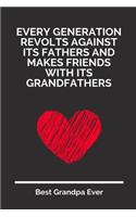 Every Generation Revolts Against Its Fathers And Makes Friends With Its Grandfathers: 100 Pages 6'' x 9'' Lined Writing Paper For Grandpa - Perfect Gift For Grandpa